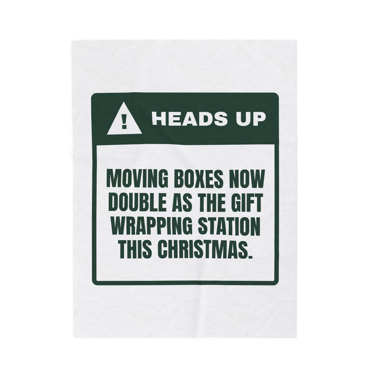 Funny New Home Christmas Throw Blanket Moving Boxes Doubled As Wrapping