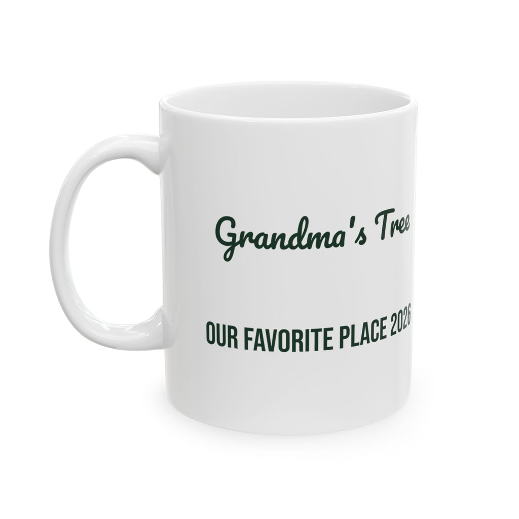 Christmas Coffee Mug Grandma's Tree Our Favorite Place 2026 For Grandma