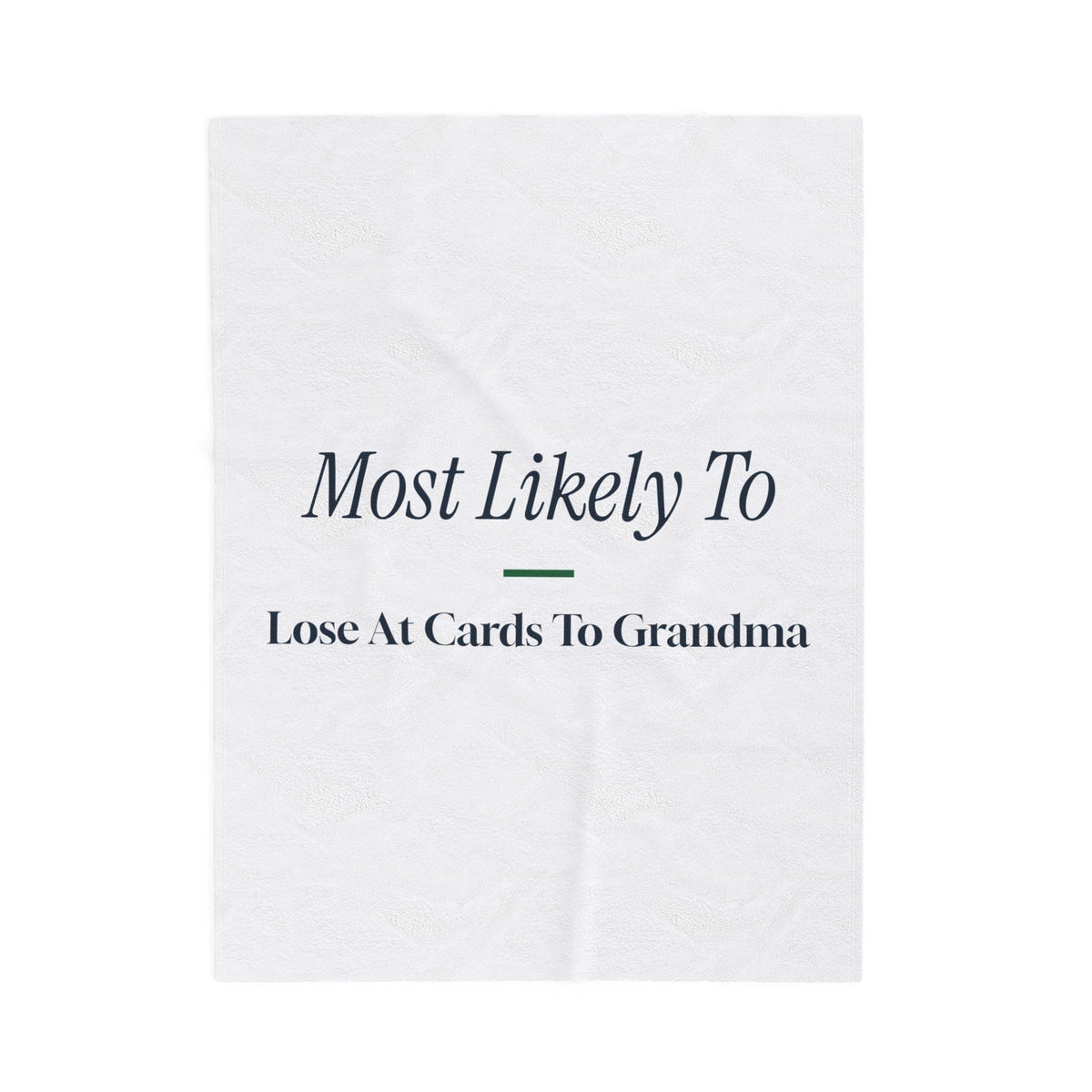 Funny Christmas Throw Blanket Most Likely To Lose At Cards To Grandma