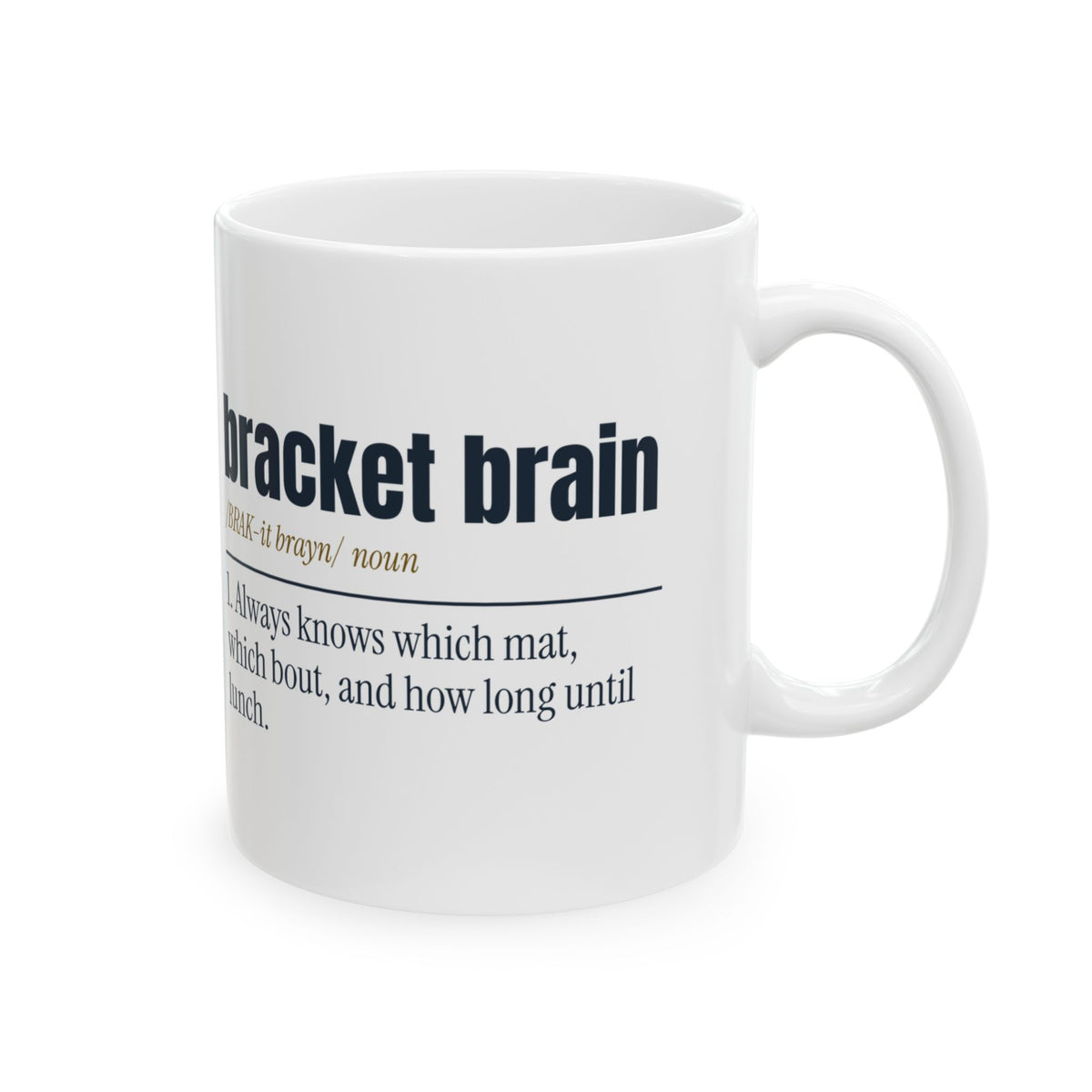 Funny Wrestling Mom Coffee Mug Bracket Brain Definition For Parents