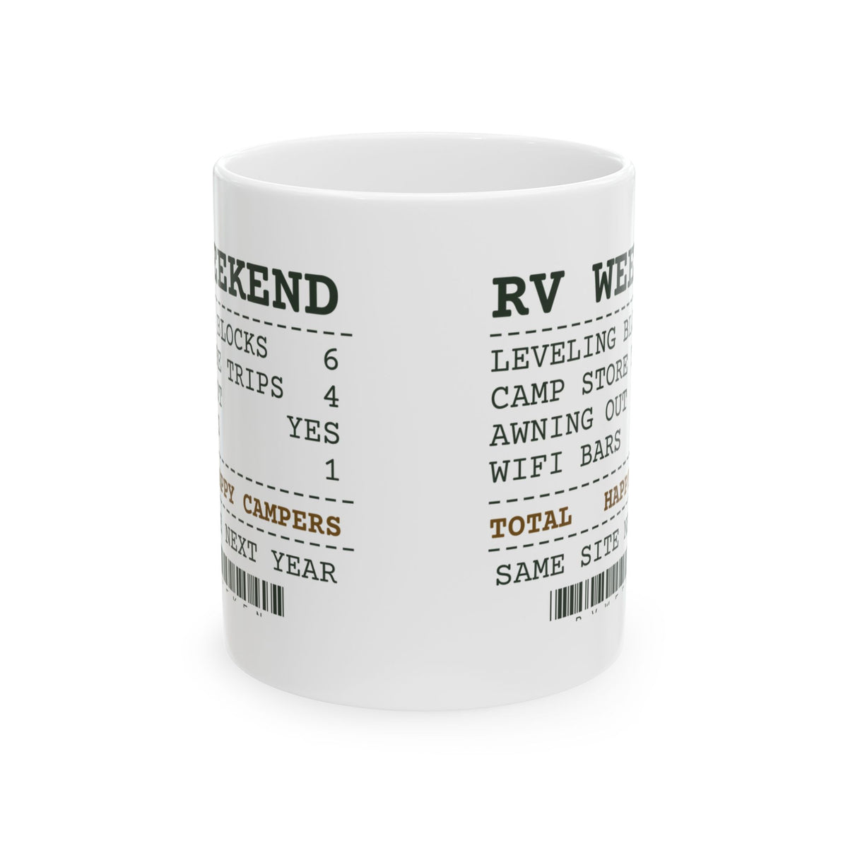 Funny RV Coffee Mug Camp Store Trips 4 Wifi Bars 1 Receipt