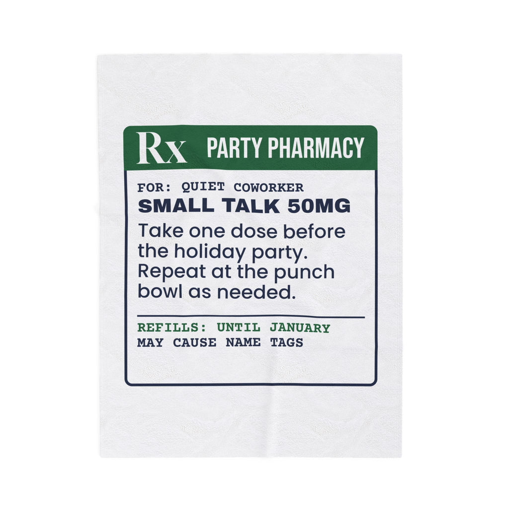 Funny Christmas Coworker Throw Blanket Small Talk 50mg For Introverts