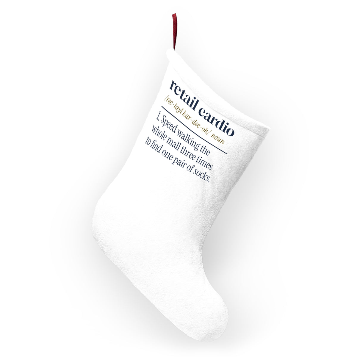 Funny Christmas Shopping Christmas Stocking Retail Cardio Definition