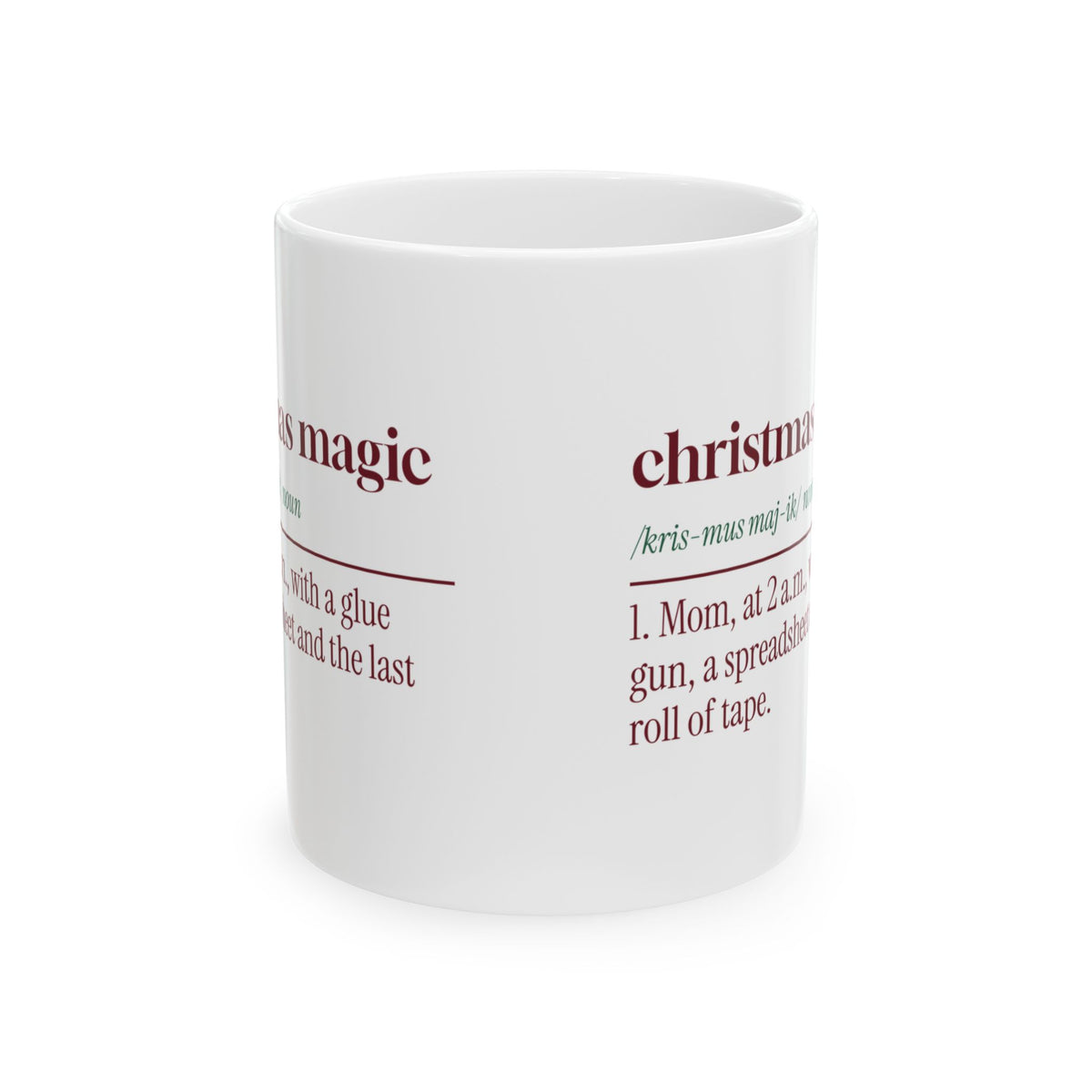 Funny Christmas Coffee Mug Christmas Magic Definition See Also Mom