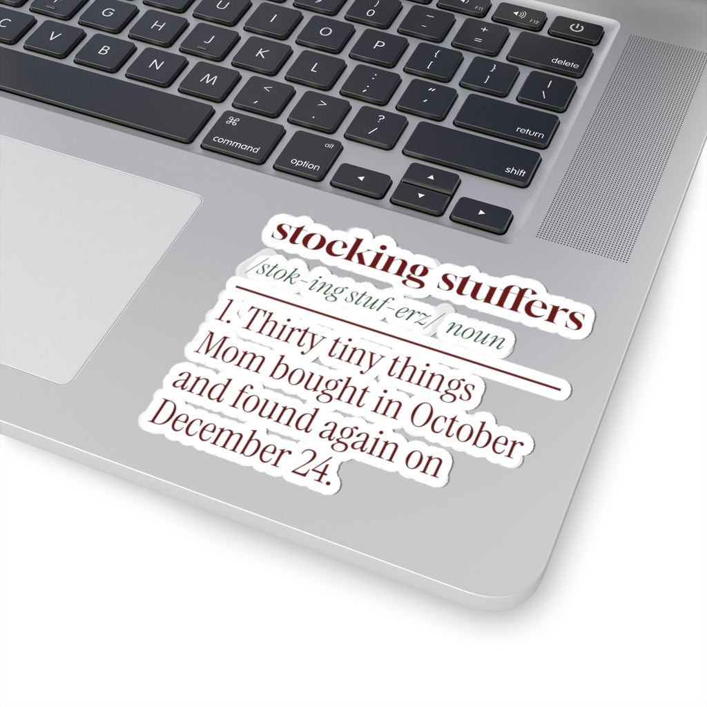 Funny Christmas Mom Sticker Stocking Stuffers Definition