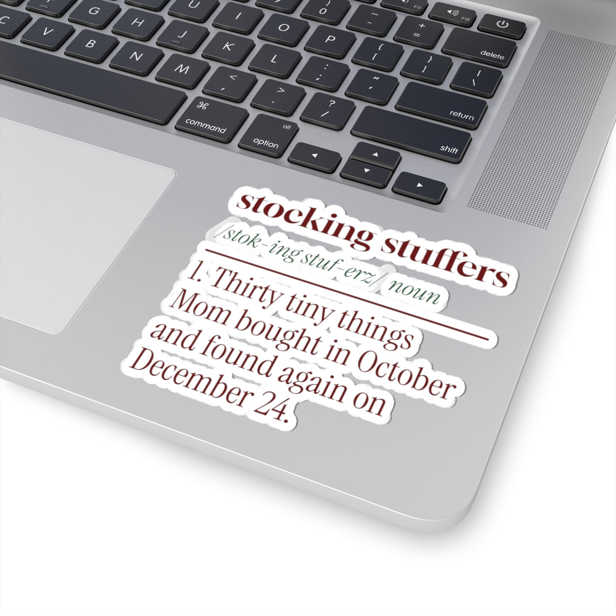 Funny Christmas Mom Sticker Stocking Stuffers Definition