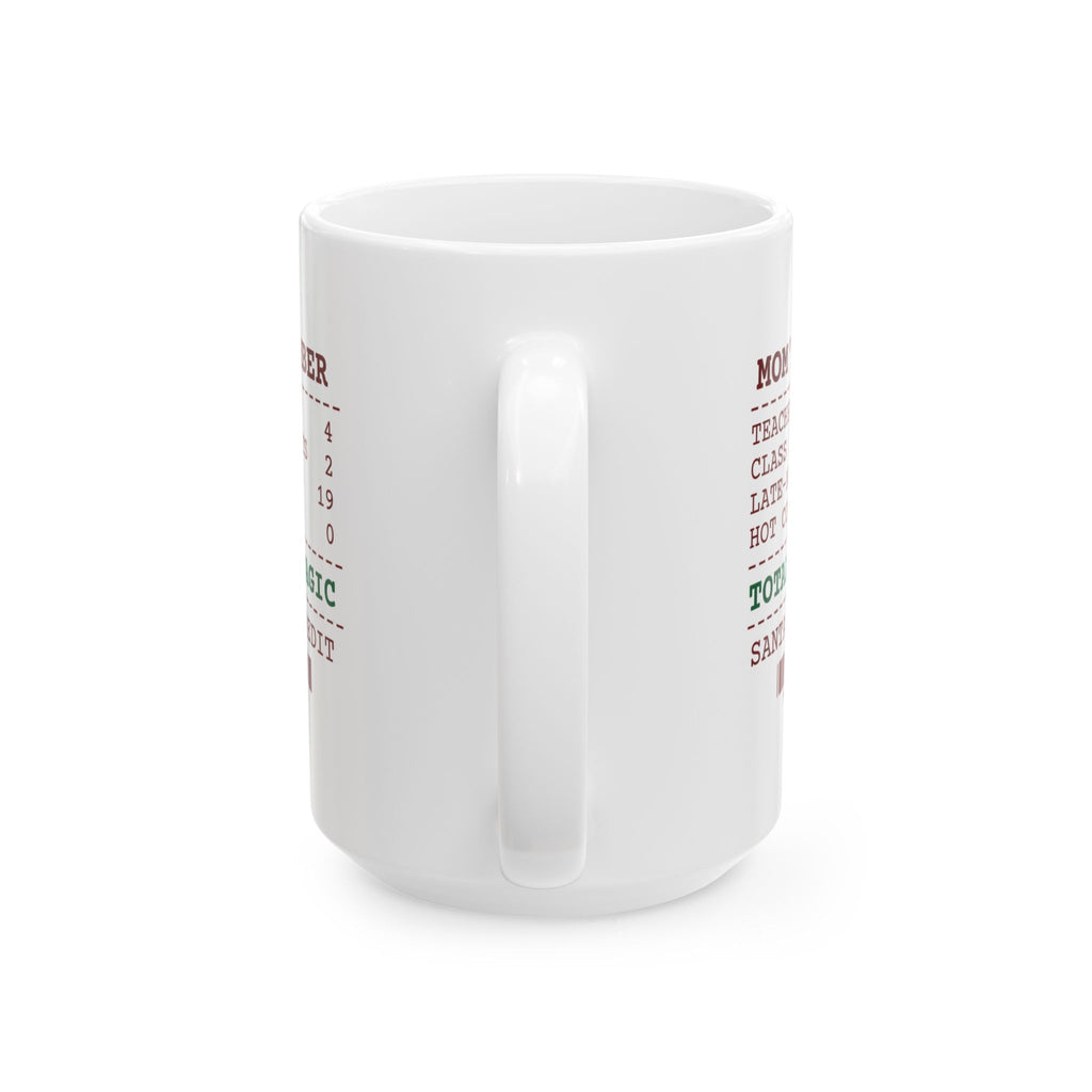 Funny Christmas Mom Coffee Mug Mom's December Receipt