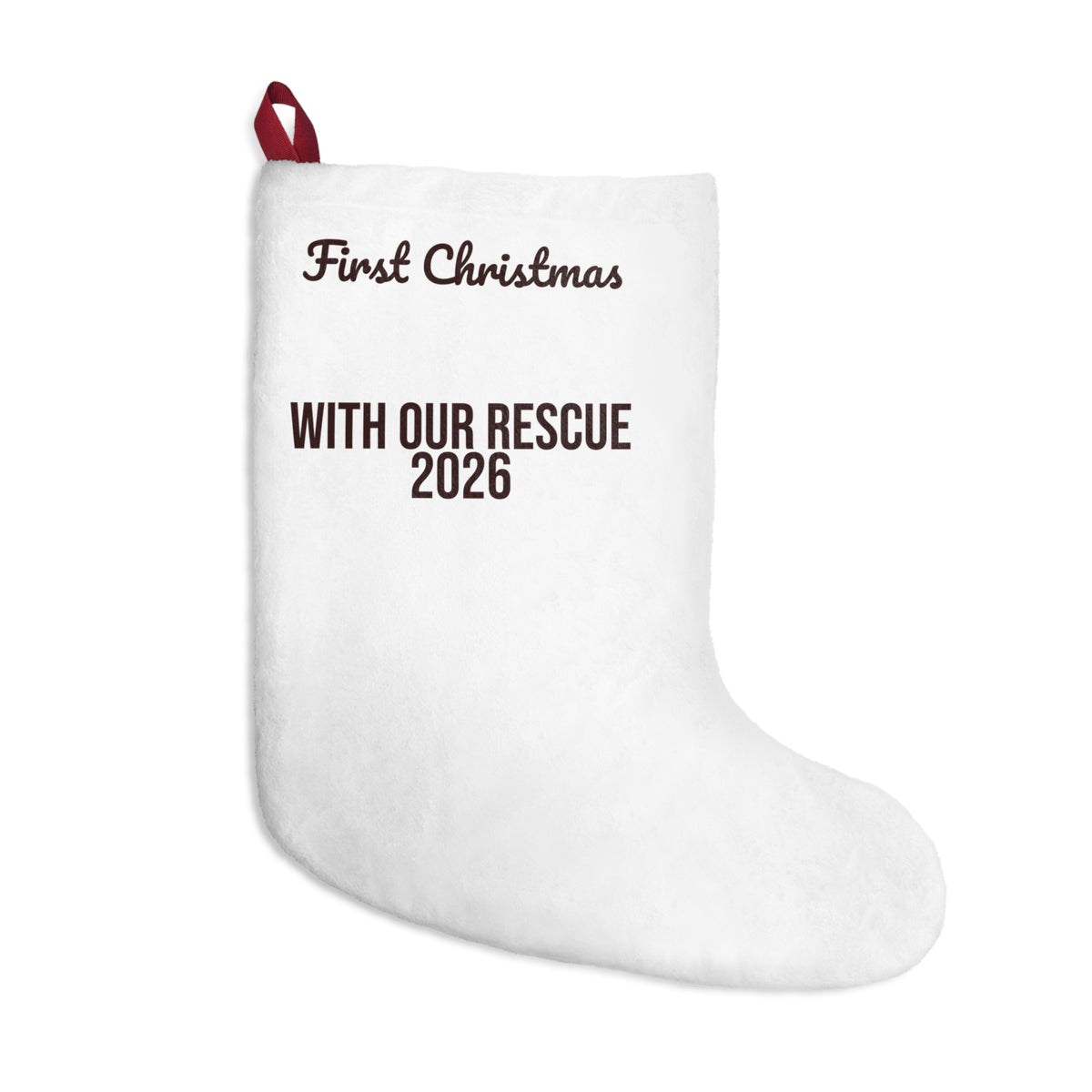 First Christmas With Our Rescue Dog 2026 Christmas Stocking For Dog Lovers