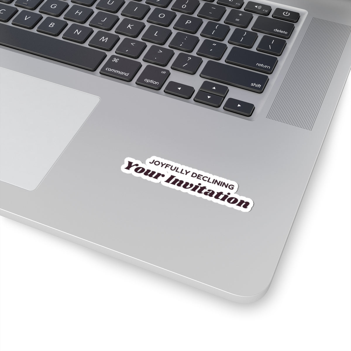 Funny Introvert Christmas Sticker Joyfully Declining Your Invitation