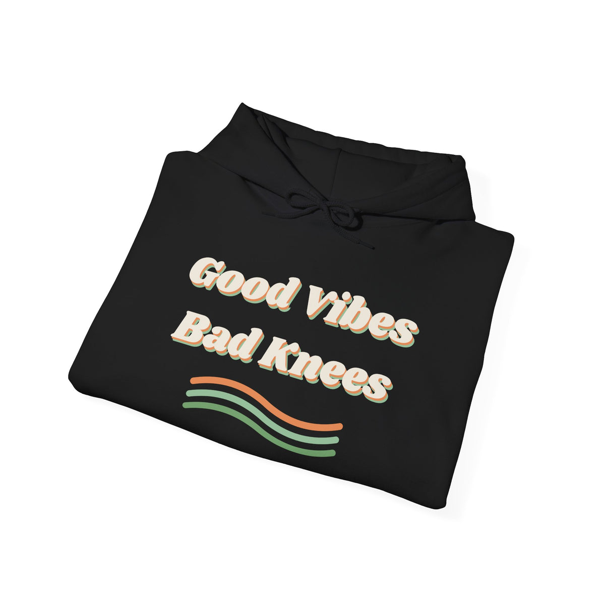 Funny Retro Hoodie Good Vibes Bad Knees