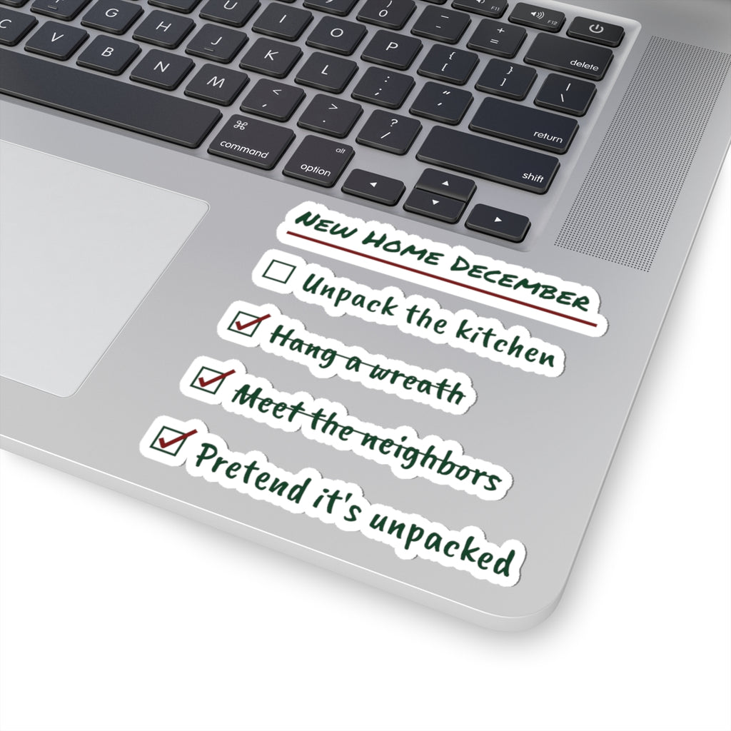 Funny Christmas Sticker New Home December Checklist For Homeowners