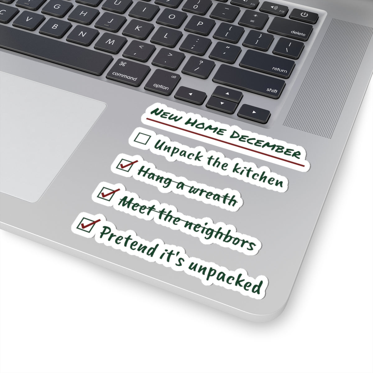 Funny Christmas Sticker New Home December Checklist For Homeowners