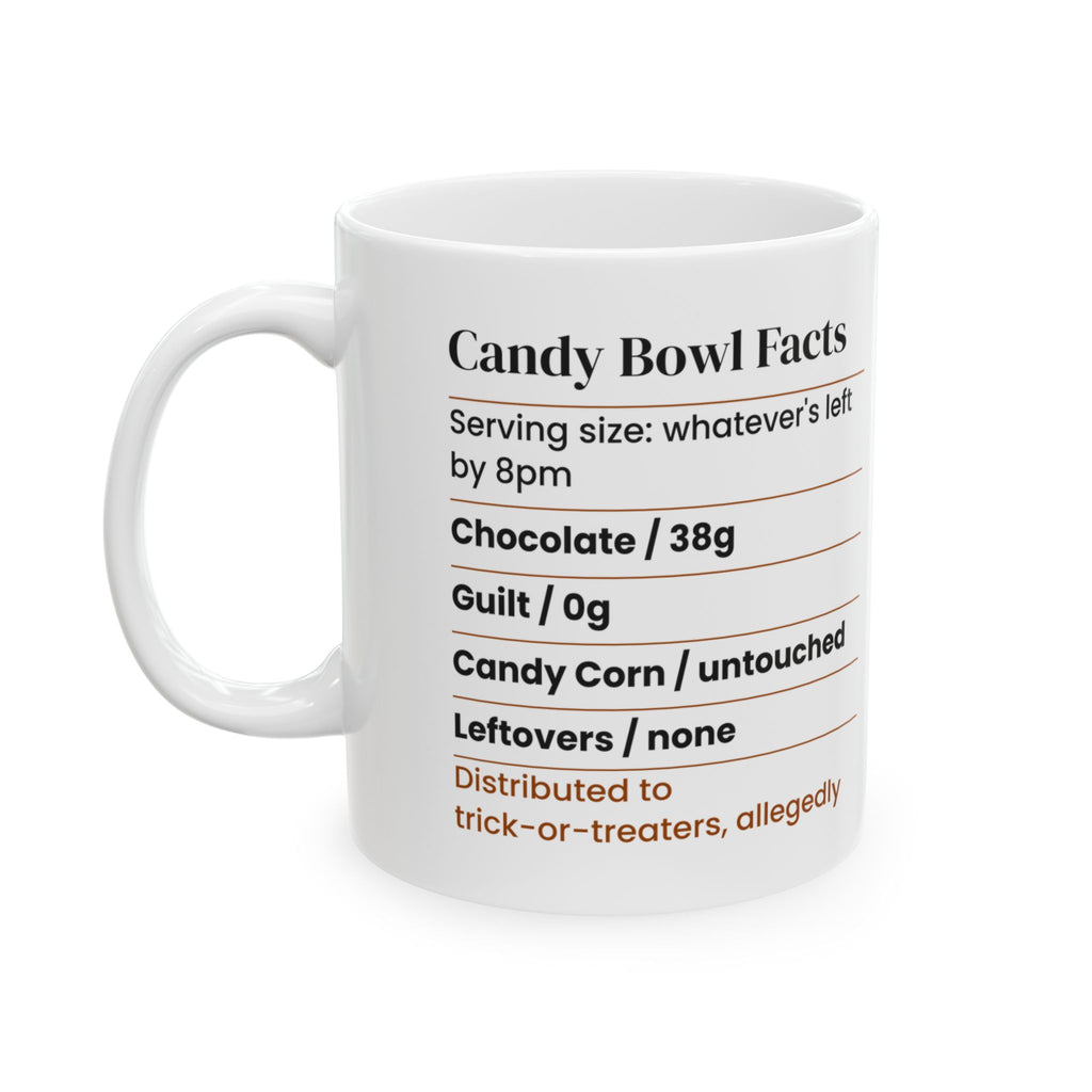Funny Halloween Coffee Mug Candy Bowl Nutrition Facts For Candy Lovers