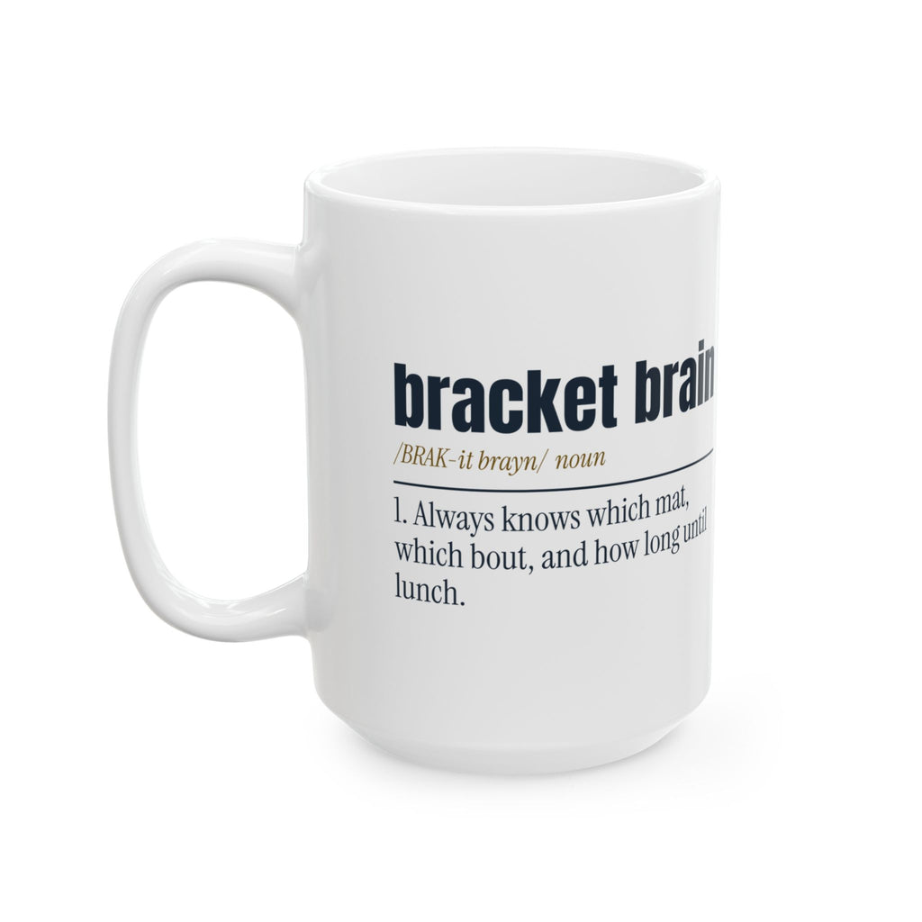 Funny Wrestling Mom Coffee Mug Bracket Brain Definition For Parents