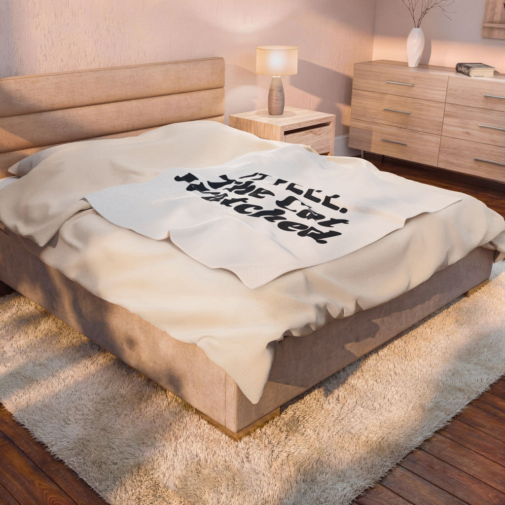 Funny Christmas Cat Throw Blanket It Fell The Cat Watched