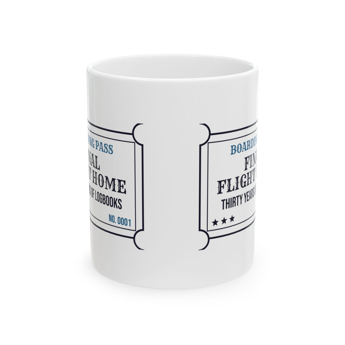 Pilot Coffee Mug Final Flight Home Thirty Years