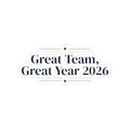 Christmas Sticker Great Team Great Year 2026 For Coworkers