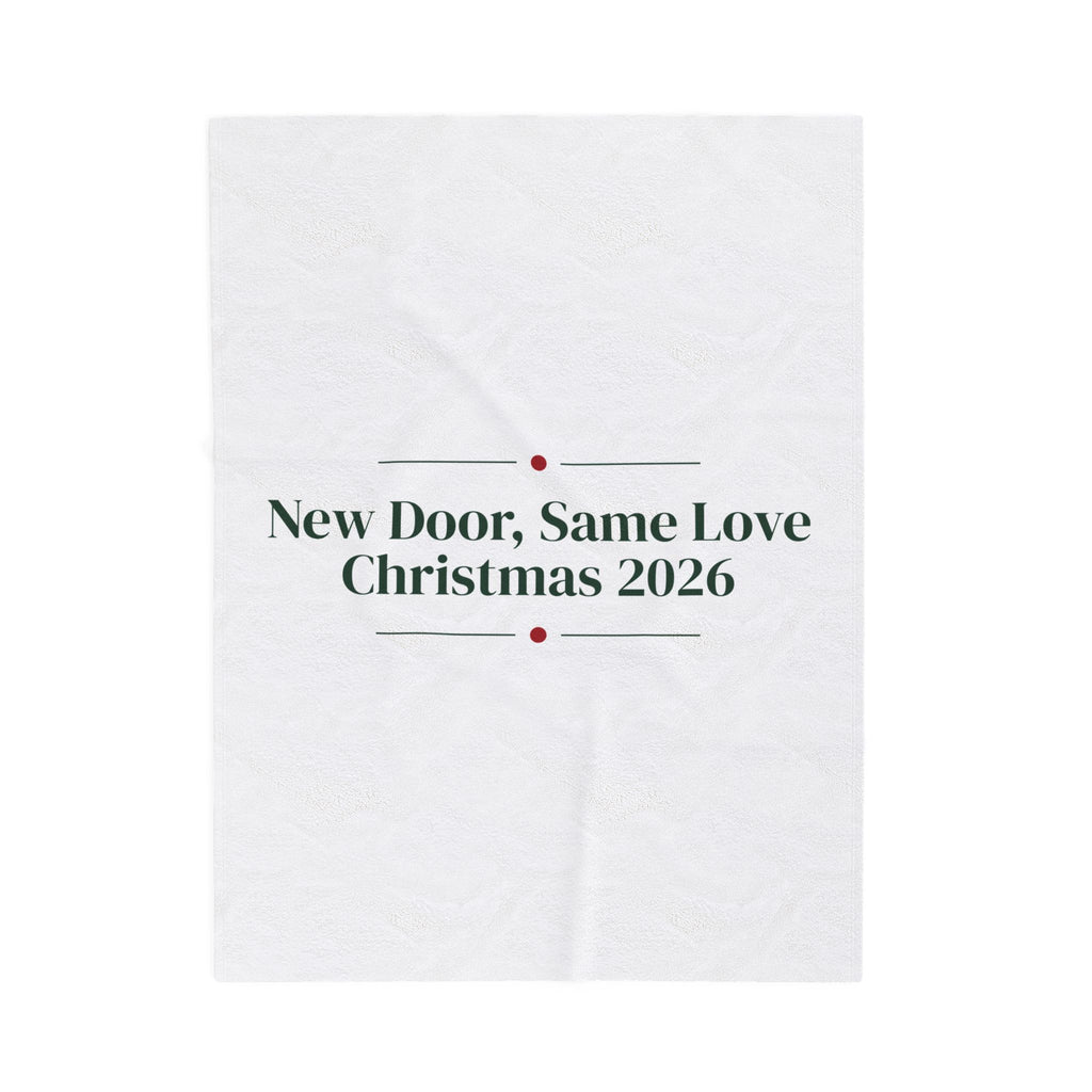New Home Christmas Throw Blanket New Door Same Love 2026