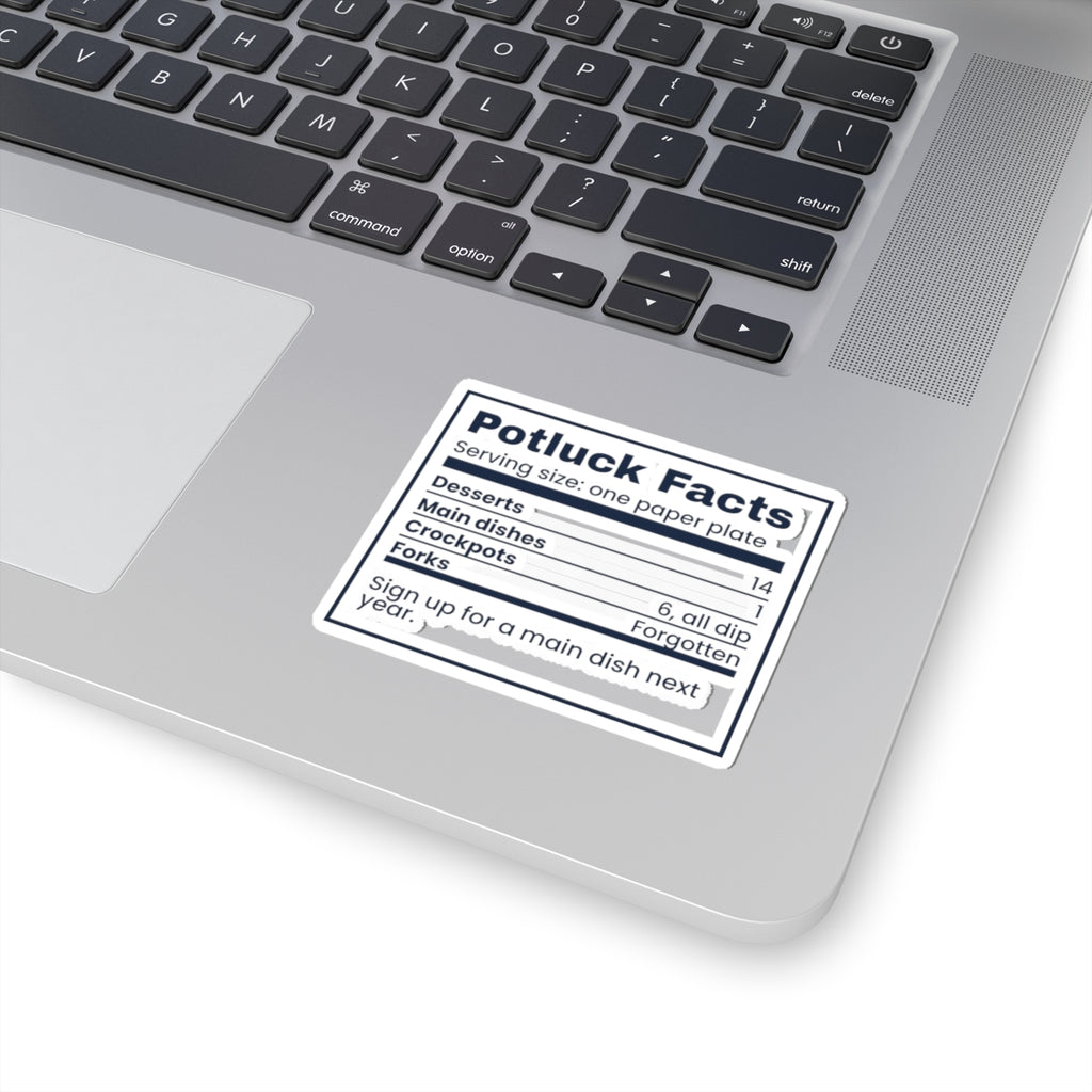 Funny Office Christmas Potluck Sticker Potluck Nutrition Facts