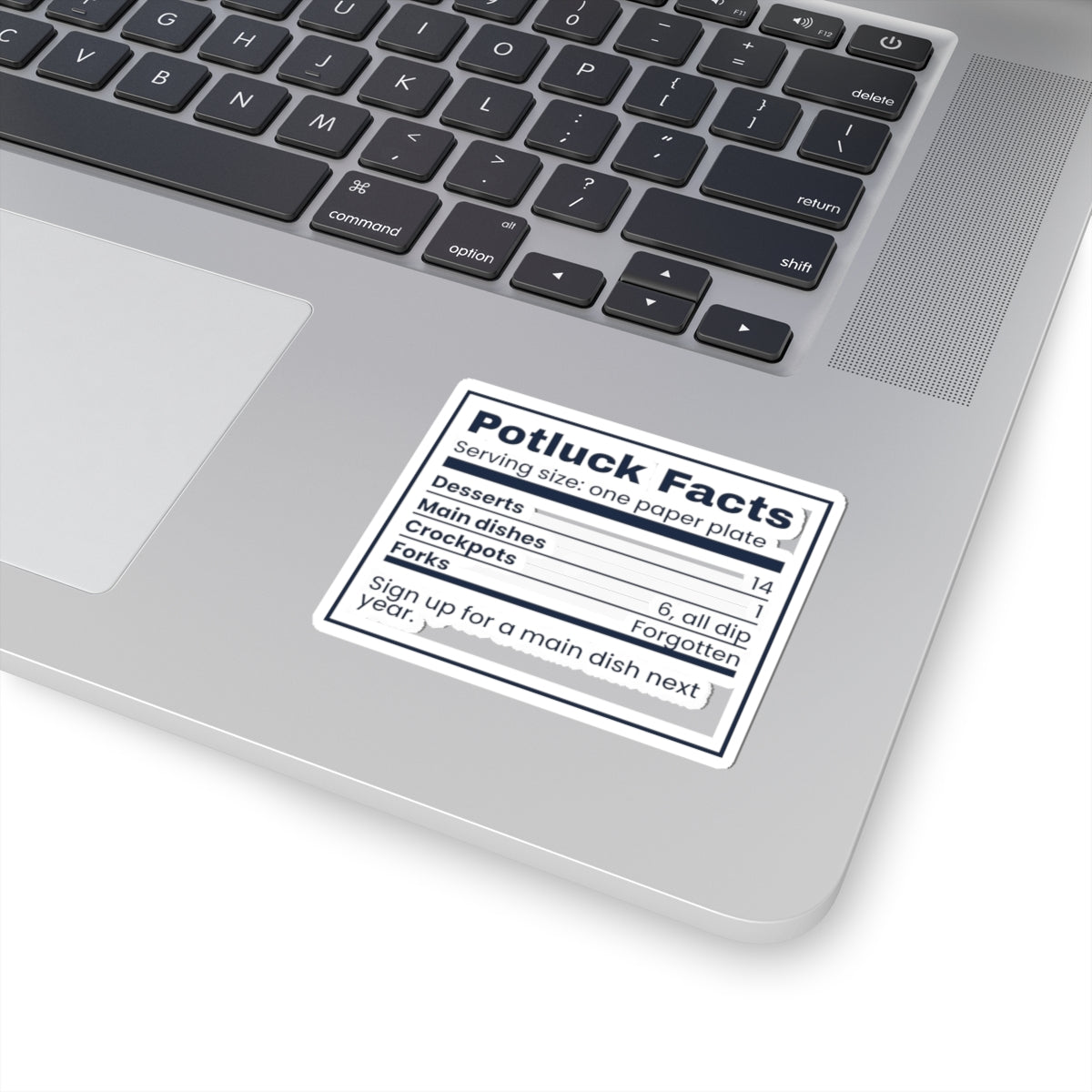 Funny Office Christmas Potluck Sticker Potluck Nutrition Facts