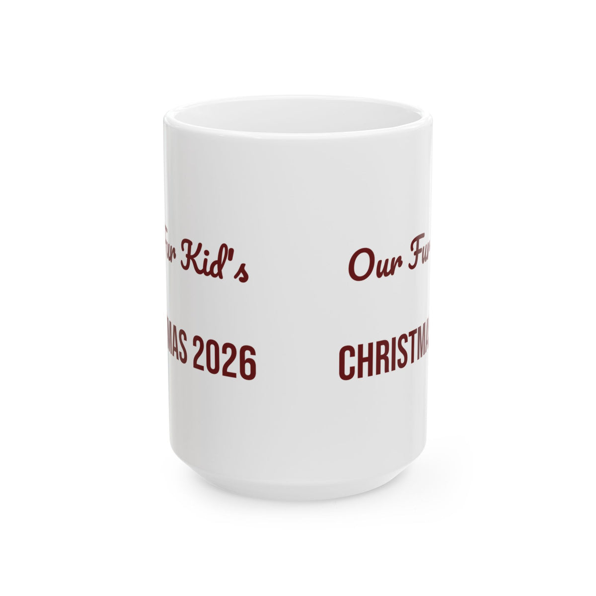 Christmas Dog Coffee Mug Our Fur Kid's Christmas 2026 Keepsake