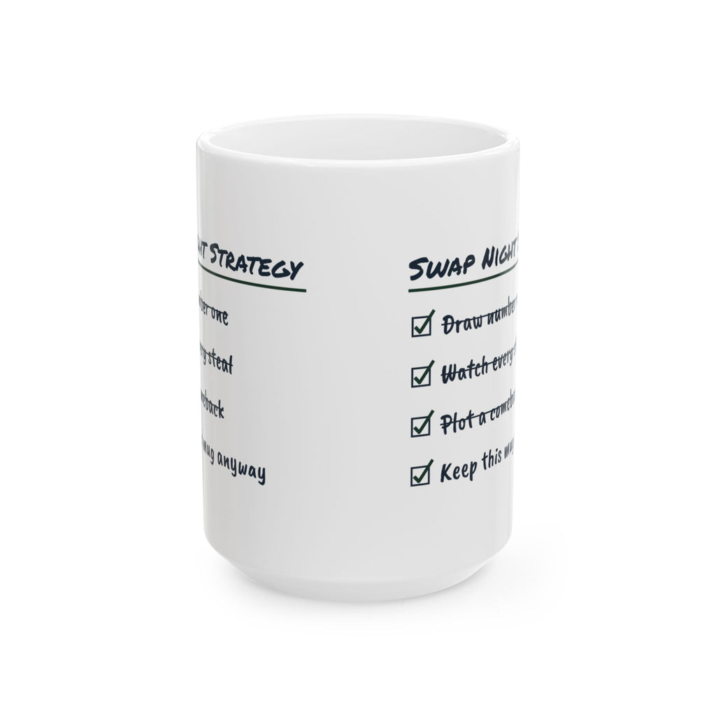 Funny White Elephant Coffee Mug Swap Night Strategy Checklist
