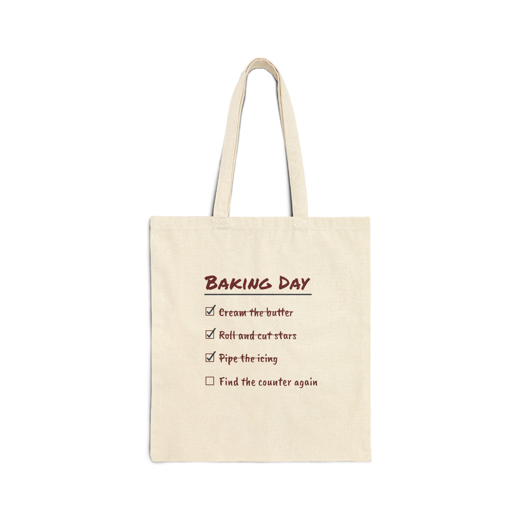 Funny Christmas Baking Tote Bag Baking Day Checklist For Cookie Bakers
