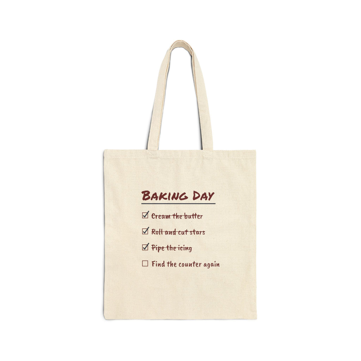 Funny Christmas Baking Tote Bag Baking Day Checklist For Cookie Bakers