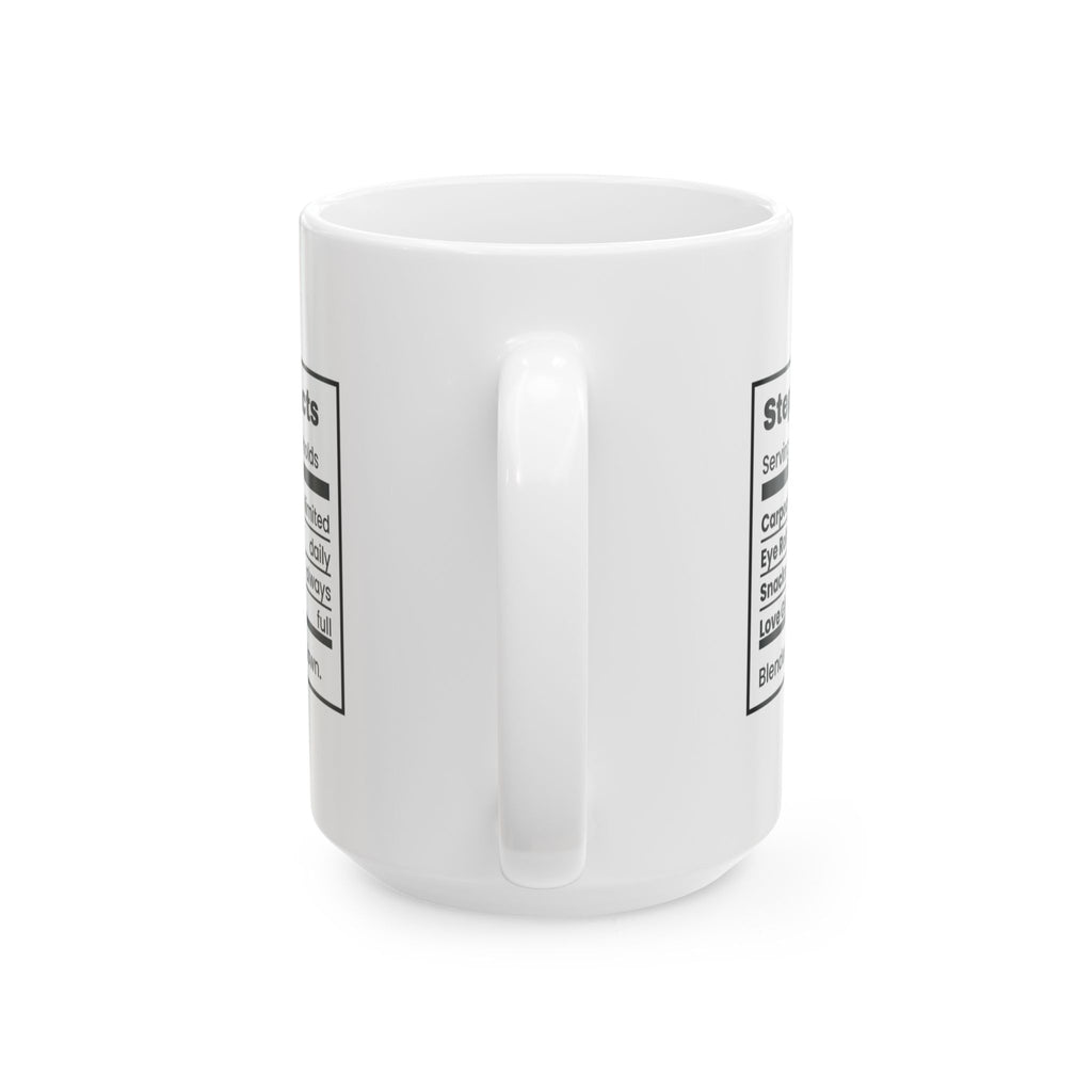 Step Mom Nutrition Facts Coffee Mug Blended Not Watered Down