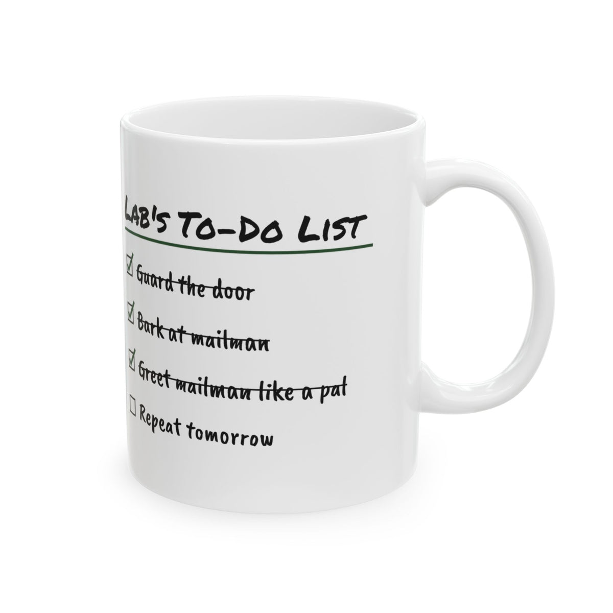 Lab's To-Do List Coffee Mug For Dog Lovers