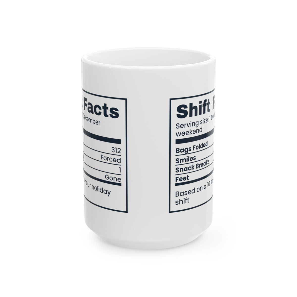 Funny Christmas Retail Coffee Mug Shift Facts For Retail Workers