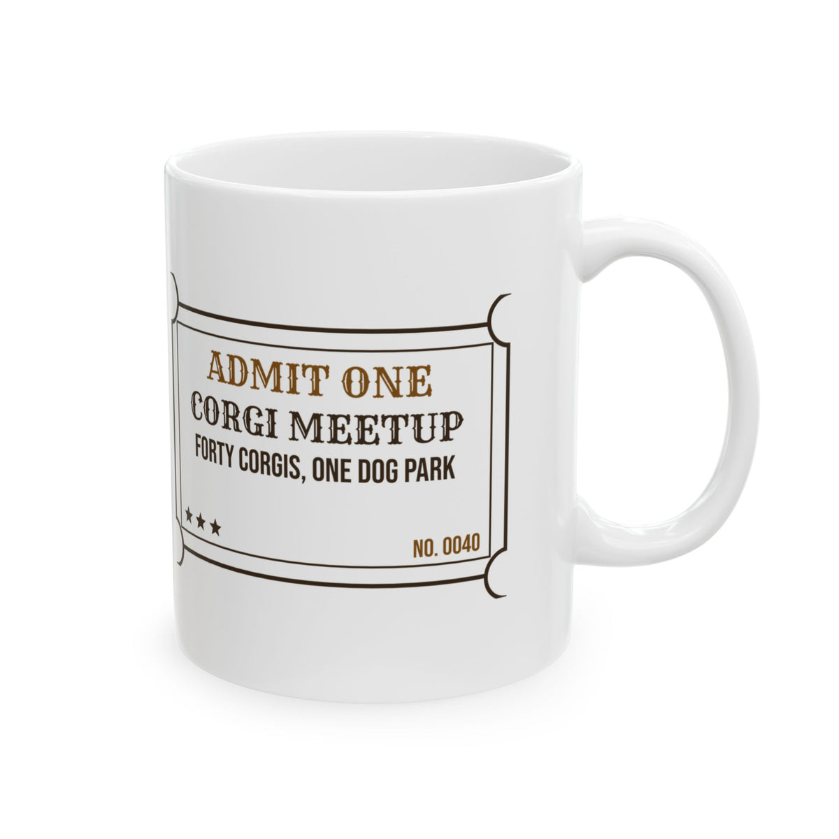 Funny Corgi Coffee Mug Corgi Meetup Forty Corgis One Park