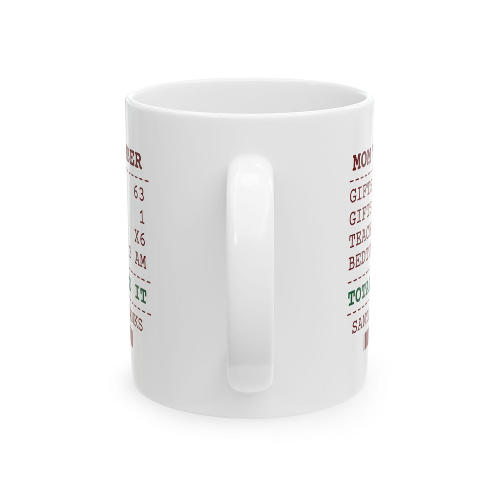Funny Christmas Mom Coffee Mug Gifts Bought 63 Receipt For Moms