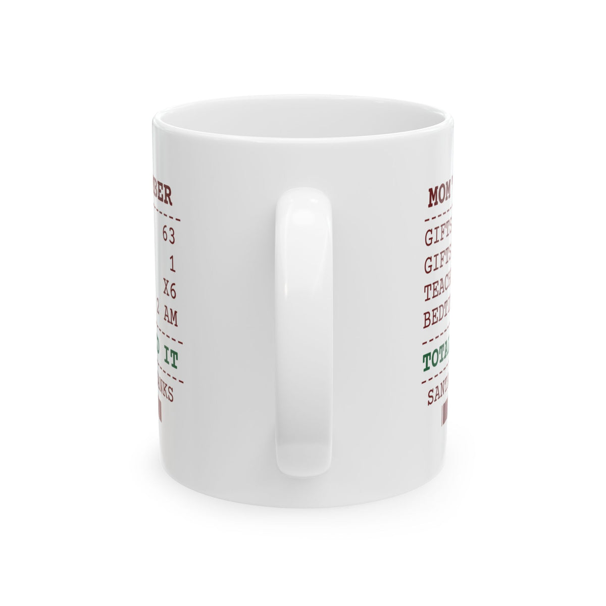 Funny Christmas Mom Coffee Mug Gifts Bought 63 Receipt For Moms