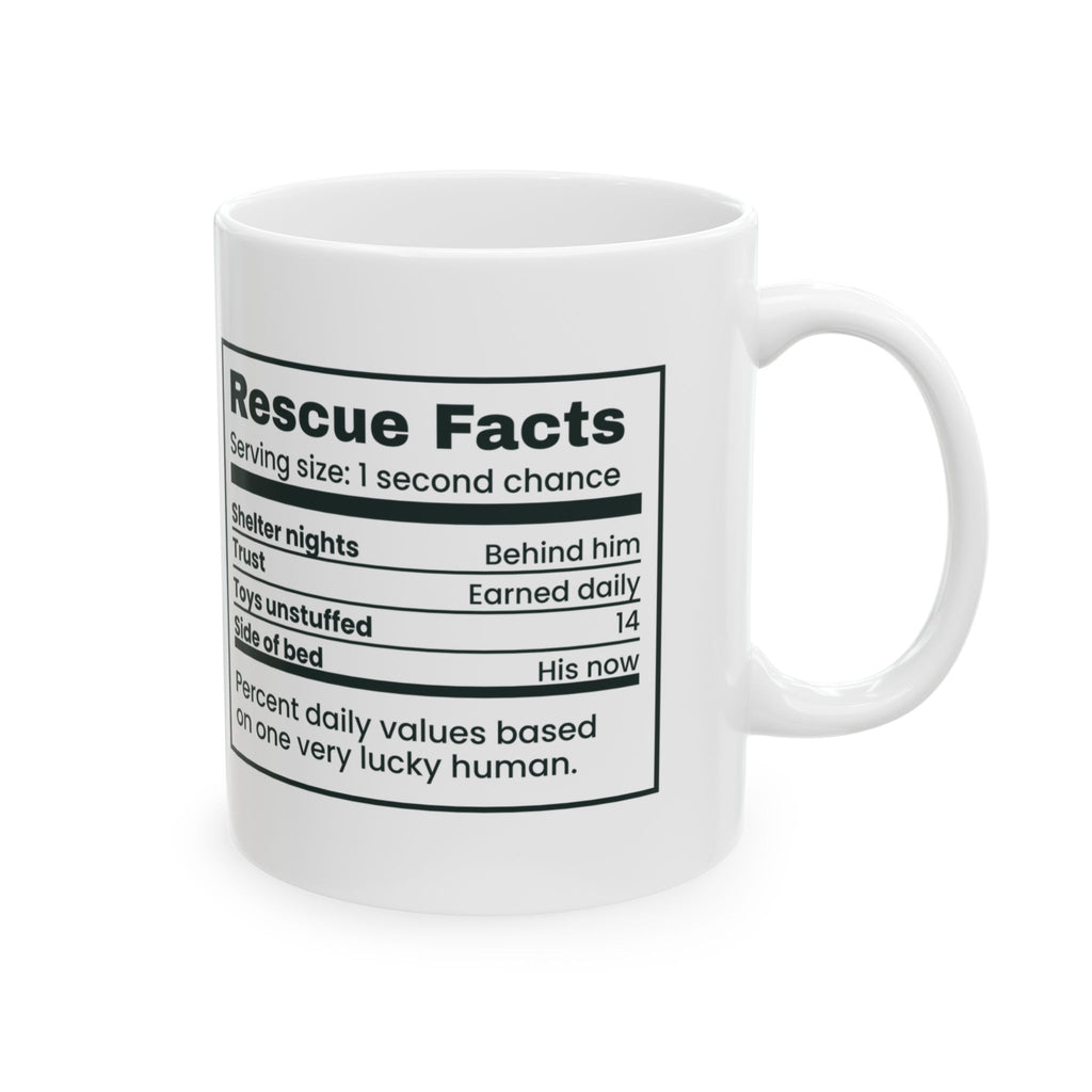 Rescue Pet Coffee Mug Rescue Facts Nutrition Label For Adopters