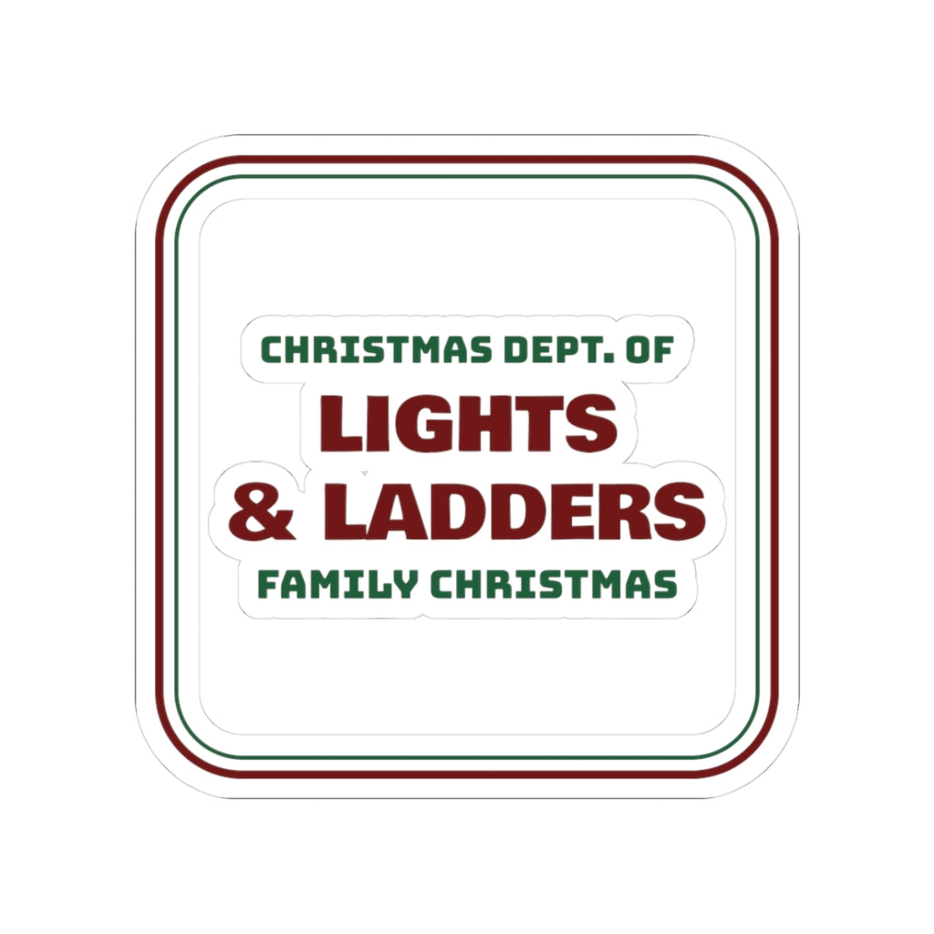 Funny Family Christmas Sticker Dept Of Tangled Lights Matching Set