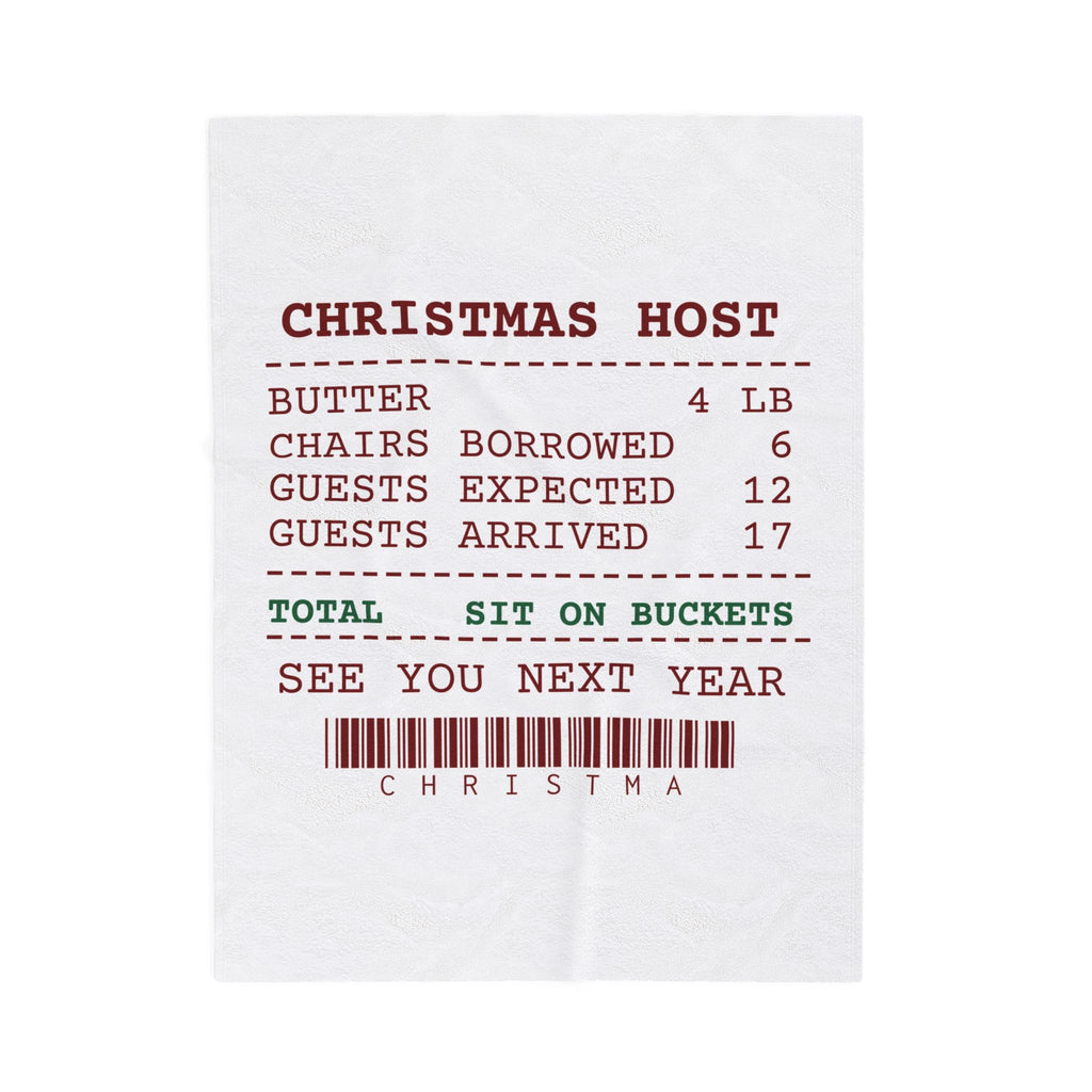 Funny Christmas Throw Blanket Guests Expected 12 Guests Arrived 17 Host