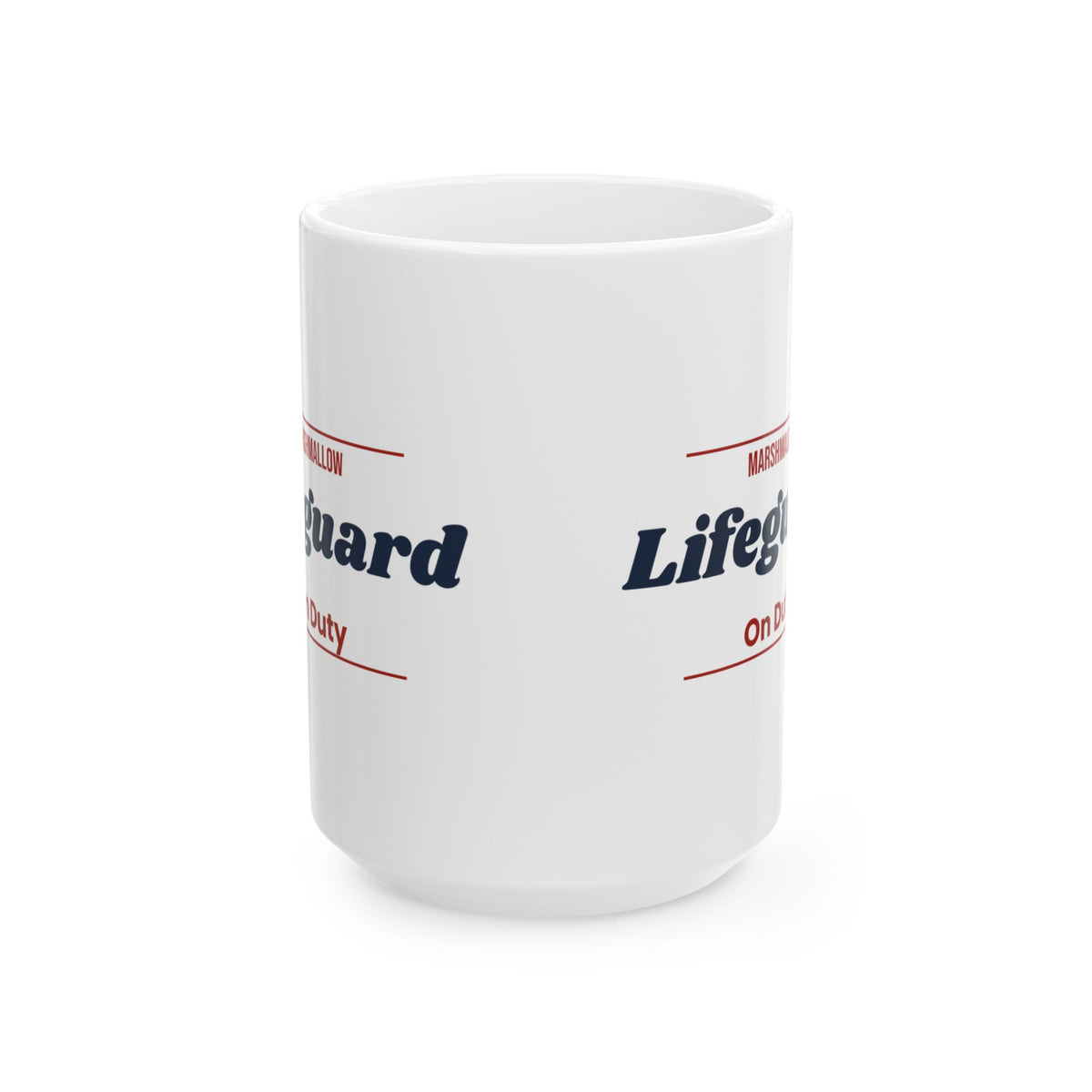 Hot Cocoa Coffee Mug Marshmallow Lifeguard On Duty Funny Cocoa Cup