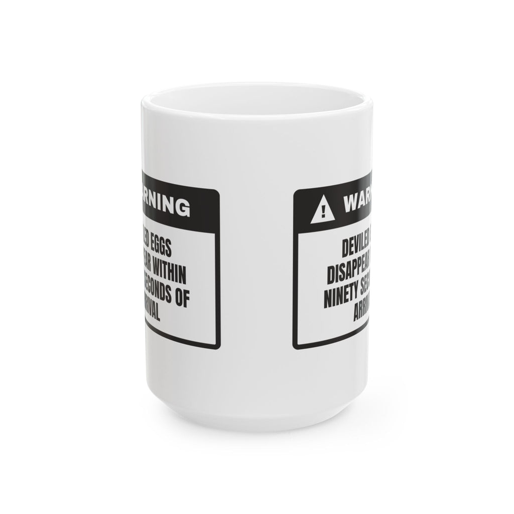 Funny Deviled Egg Coffee Mug Warning Label For Brunch Host