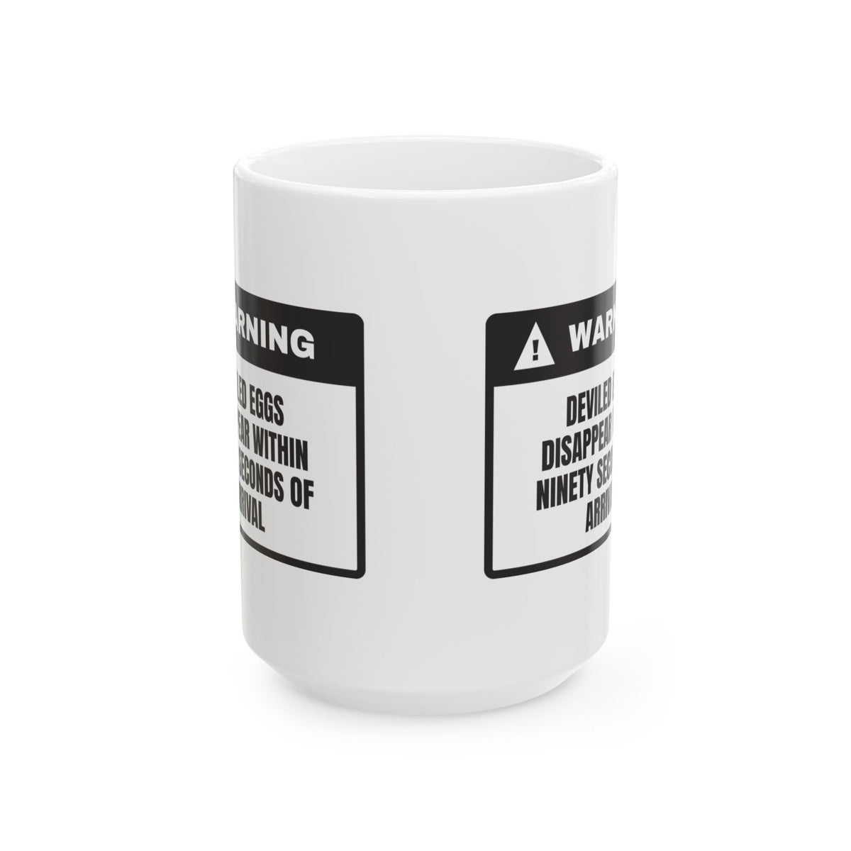 Funny Deviled Egg Coffee Mug Warning Label For Brunch Host