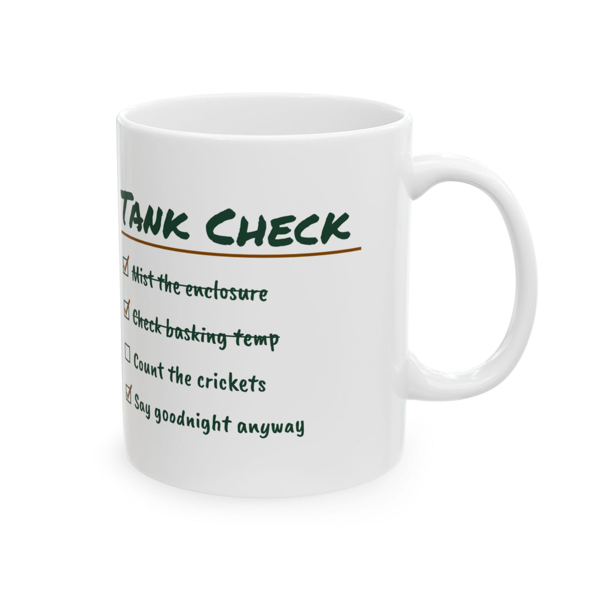 Reptile Owner Coffee Mug Nightly Tank Check