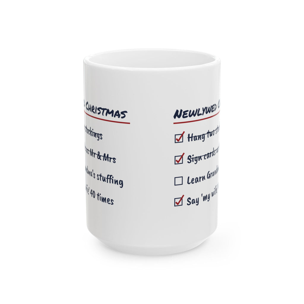Funny Christmas Coffee Mug Newlywed Christmas Checklist For New Husbands