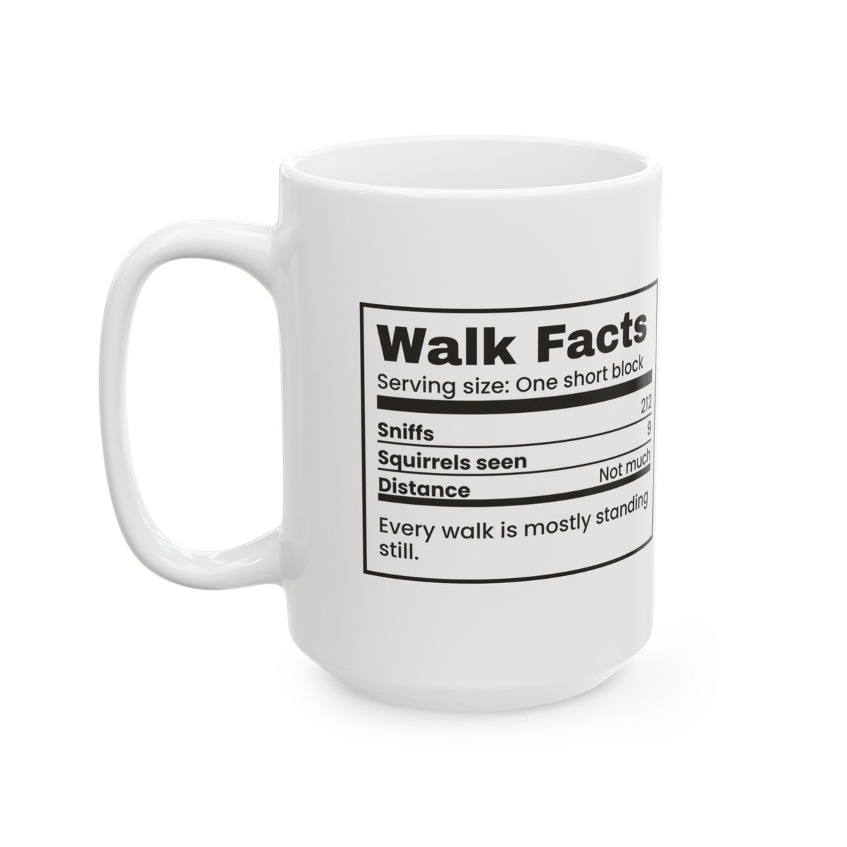 Funny Dog Mom Coffee Mug Walk Facts Label For Dog Owners