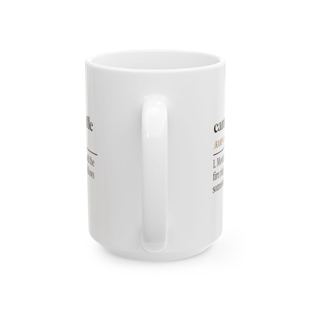 Funny Camping Coffee Mug Campfire Shuffle Definition For Campers