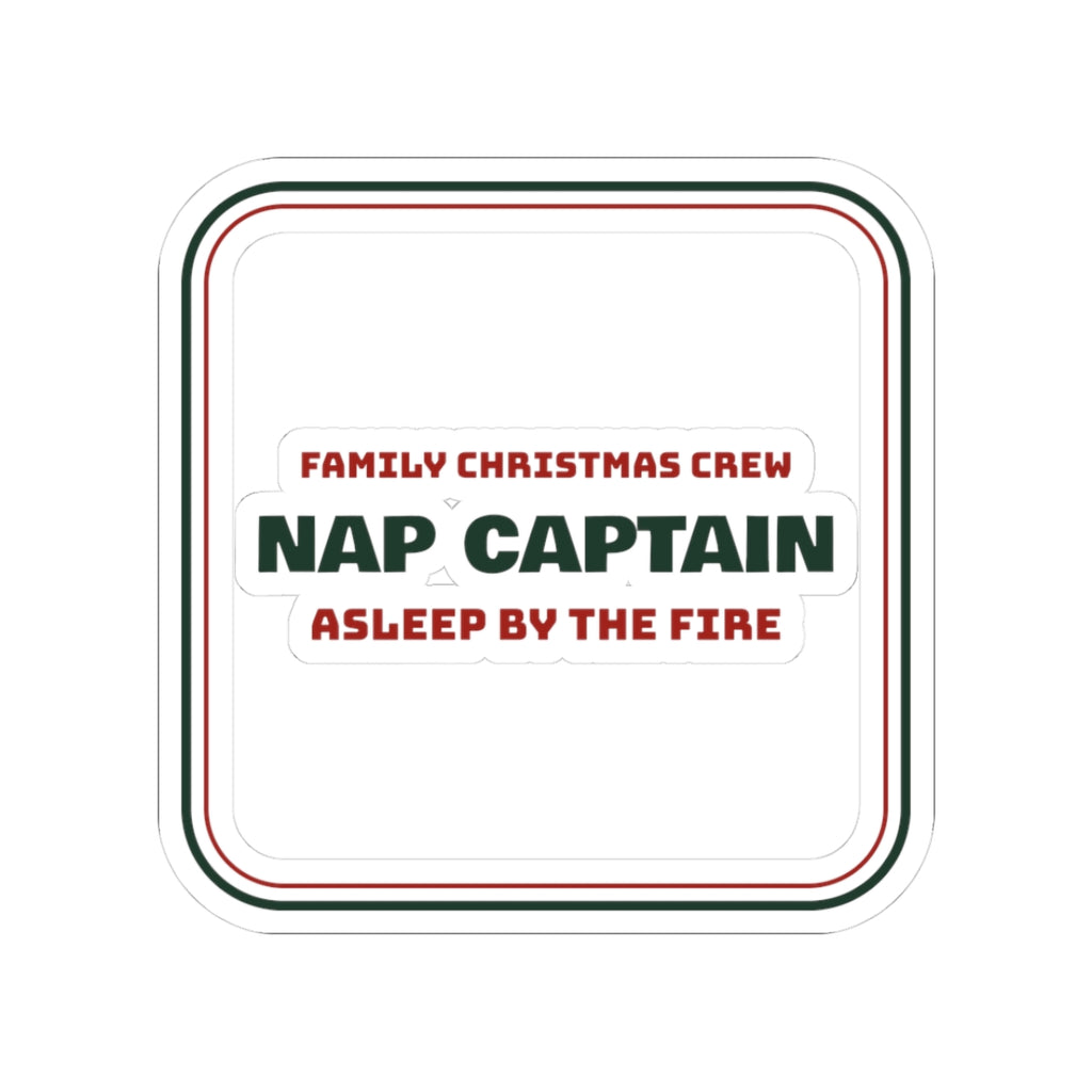 Matching Family Christmas Sticker Nap Captain Family Crew