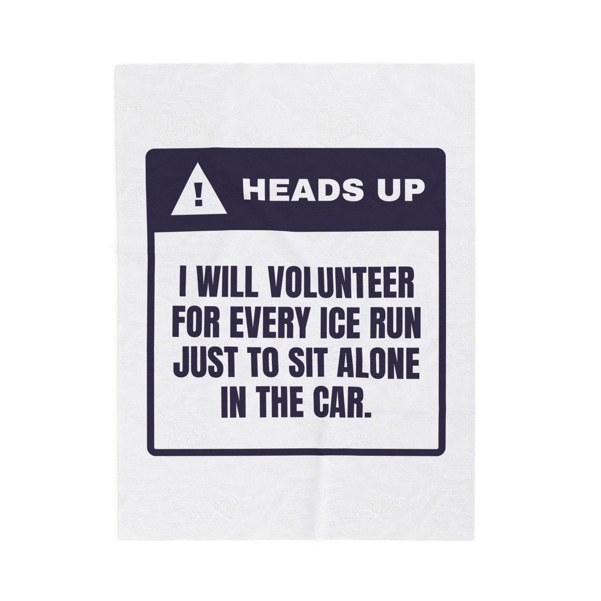 Funny Introvert Holiday Throw Blanket I Volunteer For Every Ice Run