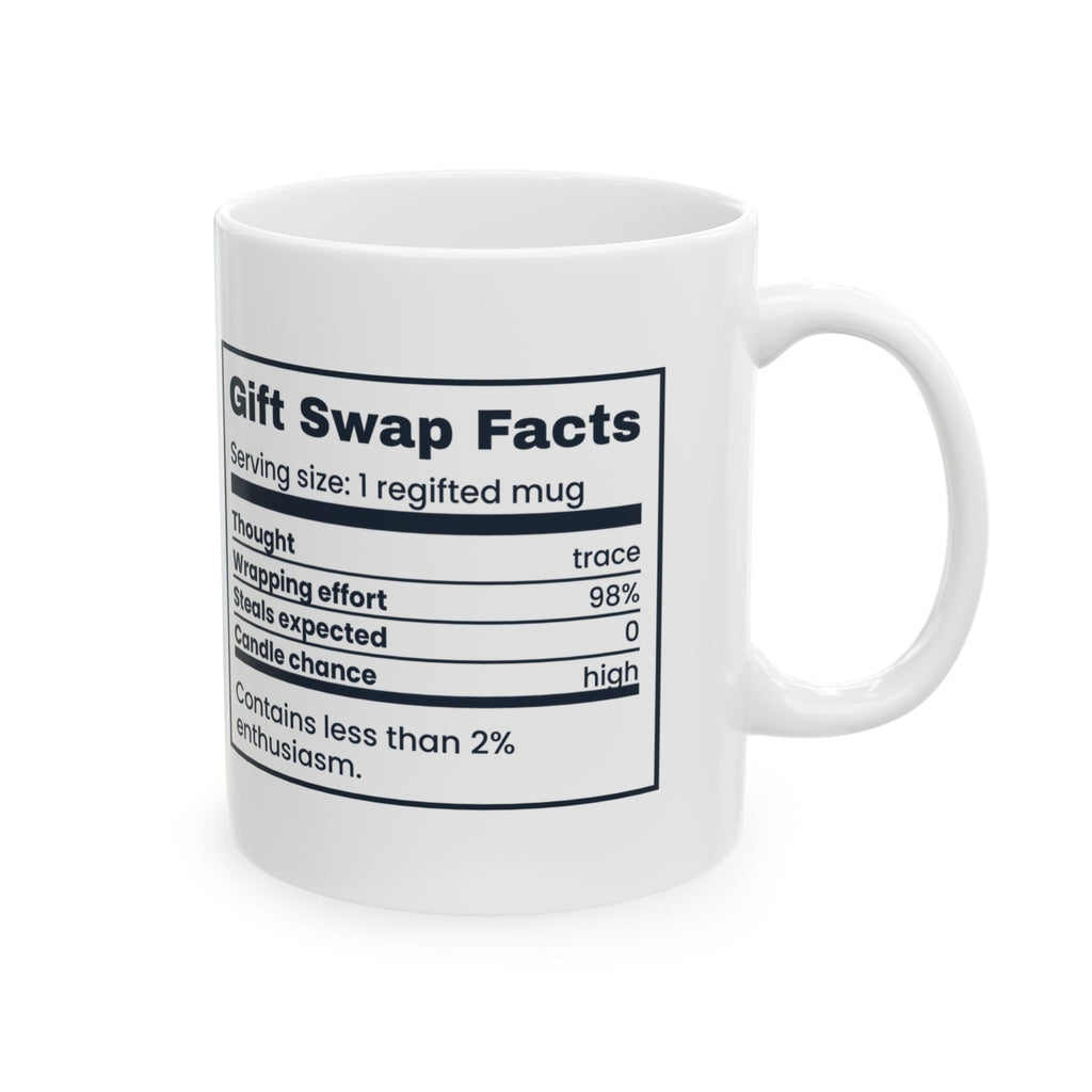 Funny White Elephant Coffee Mug Gift Swap Facts Thought Trace Amounts
