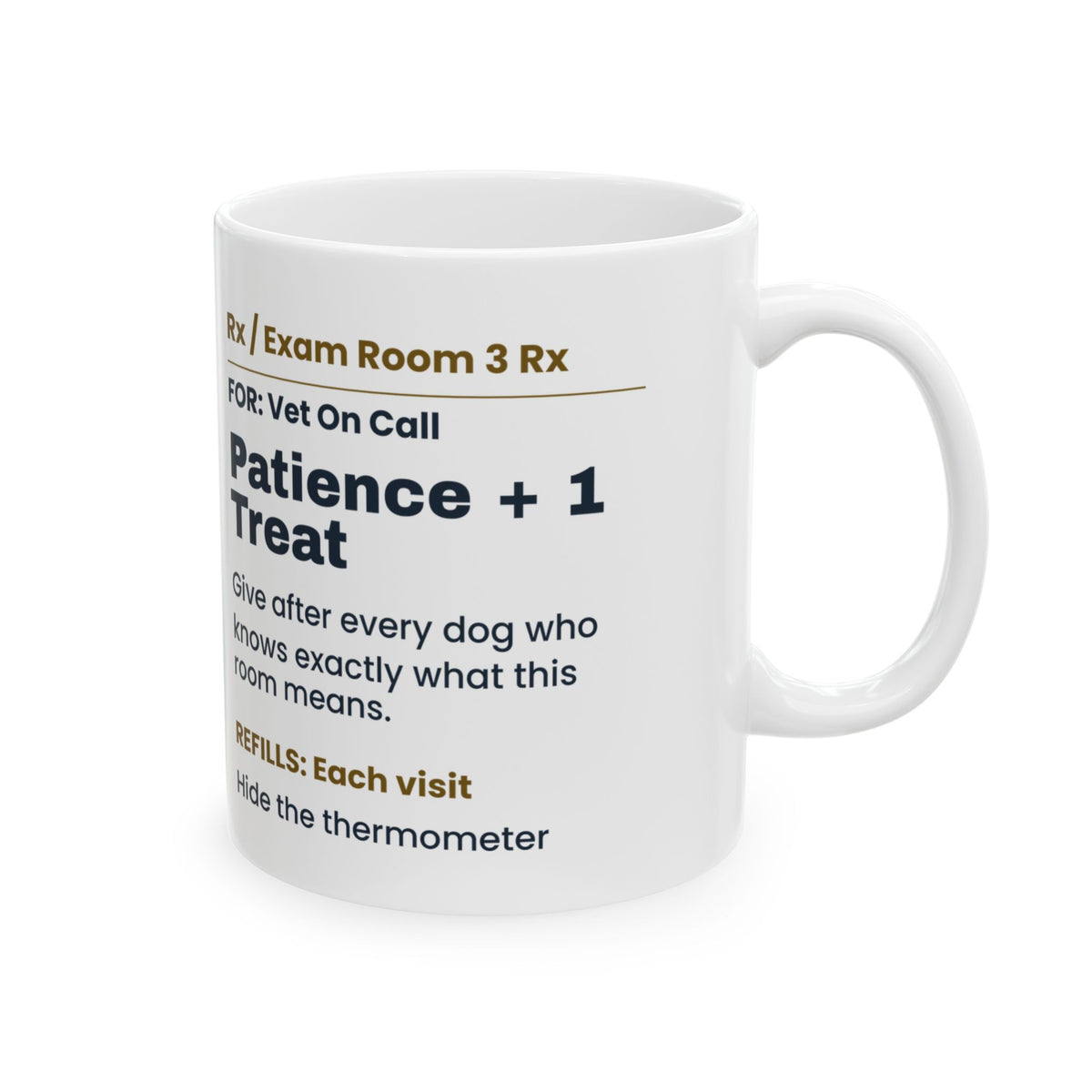 Funny Veterinarian Coffee Mug Patience Prescription For Vets