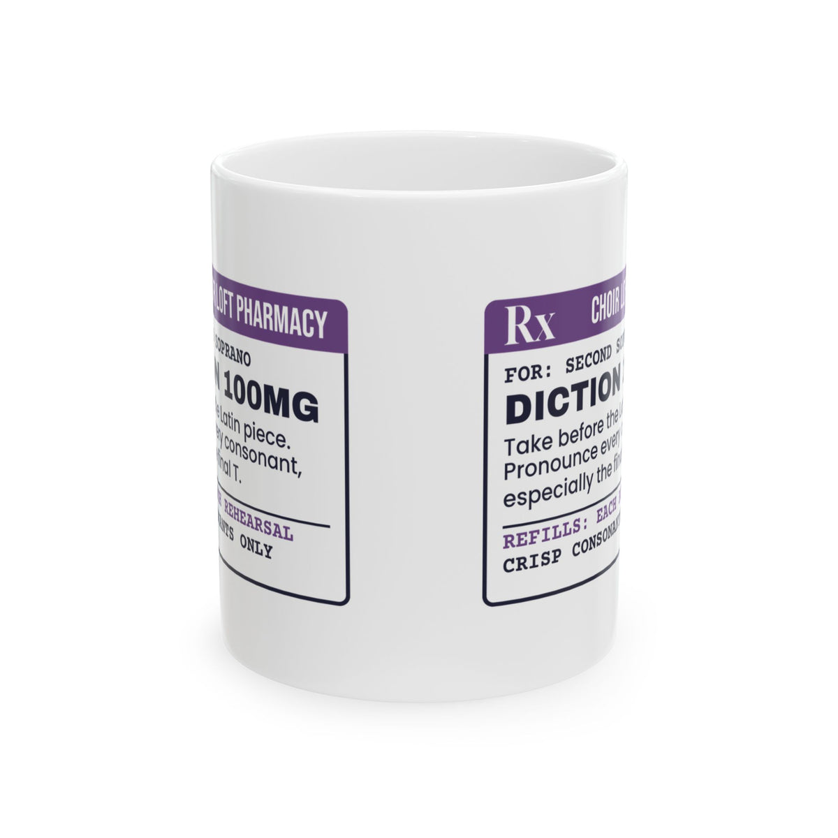 Funny Choir Coffee Mug Diction 100mg Hit The Final T For Singers