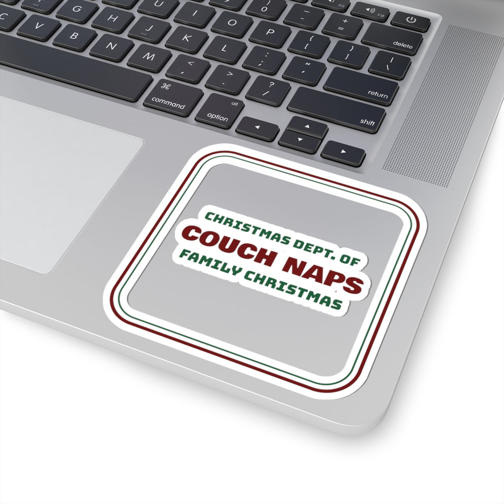 Funny Family Christmas Sticker Dept Of Couch Naps Matching Set